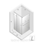 Kabina AVEXA GOLD BRUSHED 90x90 z wieszakiem złota szczotkowana LEWA NEW TRENDY EXK-3018 - 5
