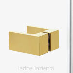 Kabina AVEXA GOLD BRUSHED 90x90 z wieszakiem złota szczotkowana LEWA NEW TRENDY EXK-3018 - 12