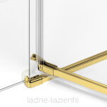 Kabina AVEXA GOLD BRUSHED 90x90 z wieszakiem złota szczotkowana LEWA NEW TRENDY EXK-3018 - 15