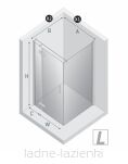 Złota kabina prysznicowa NESTA LIGHT GOLD 120x80 lewa K-4515 NEW TRENDY - 4