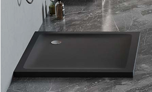 Brodzik MILD SATIN czarny matowy kwadratowy 100x100 H 4,5 NEW TRENDY B-0669