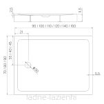 Brodzik 80x120 h11,5 MILD NEW TRENDY B-0614 - 2