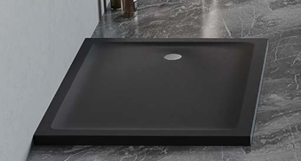 Brodzik MILD SATIN czarny matowy 80x160 H 4,5 NEW TRENDY B-0679