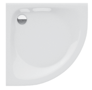 NEW TRENDY Brodzik CANTARE 90x90x6 akrylowy półokrągły B-0160