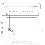 New Trendy Brodzik NEW CANTARE  160x70x4,5 B-0470 - 2