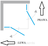 Grafitowa Kabina prysznicowa 80x120 AVEXA GUNMETAL BRUSHED NEW TRENDY EXK-3382 - 9