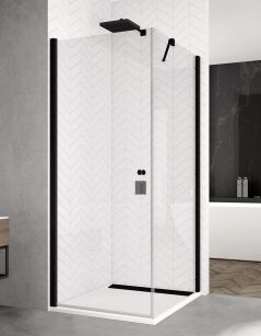 Sanswiss Kabina SOLINO BLACK SOL1+SOLT1 czarna 70x120 SOL107000607+SOLT112000607