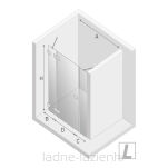 NEW TRENDY Drzwi prysznicowe EVENTA 110x200 LEWE 8mm EXK-4460 - 7