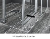Kabina prysznicowa NICA BLACK 150x110 Lewa czarna Kermi NID2L150203PK+NITWR110203PK - 10