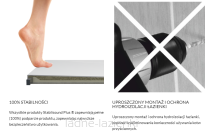 Brodzik PROTOS BLACK STONE 80x80 czarny Schedpol Schedline 3SP.P2K-8080/C/ST-M1/C/ST - 6