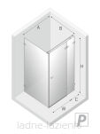Grafitowa Kabina prysznicowa 80x70 AVEXA GUNMETAL BRUSHED prawa NEW TRENDY EXK-3348 - 11
