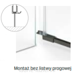 Grafitowa Kabina prysznicowa 80x70 AVEXA GUNMETAL BRUSHED prawa NEW TRENDY EXK-3348 - 3