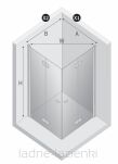 Złota szczotkowana kabina prysznicowa 70x70 składana NEW SOLEO GOLD BRUSHED New Trendy K-4297 - 4