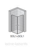 Sanswiss Kabina prysznicowa SOLINO Black SOL1+SOL1 75x100 czarne SOL1075006007+SOL1100006007 - 6