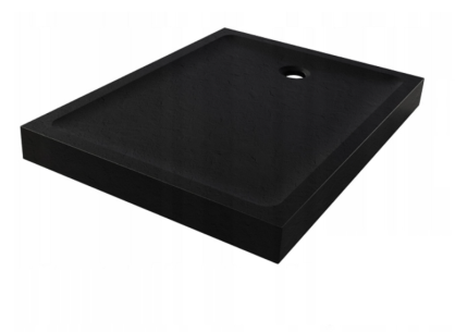 Brodzik MILD STONE czarny 70x110 h11,5 B-0567 New Trendy