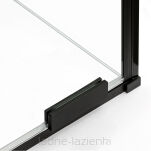 Drzwi prysznicowe SMART BLACK 130 czarne szkło 8mm dwuskrzydłowe New trendy EXK-4118 - 9