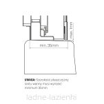 Drzwi prysznicowe SMART BLACK 130 czarne szkło 8mm dwuskrzydłowe New trendy EXK-4118 - 3