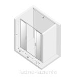 Drzwi prysznicowe SMART BLACK 130 czarne szkło 8mm dwuskrzydłowe New trendy EXK-4118 - 4