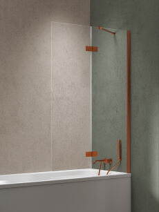 Miedziany parawan nawannowy NESTA COPPER BRUSHED 110x150 prawy 6mm New Trendy P-0254