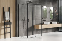 New trendy Kabina prysznicowa 100x1000 P CZARNA PRIME BLACK trójścienna K-0939 - 9