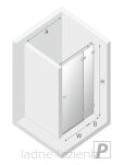 Drzwi prysznicowe AVEXA GUNMETAL BRUSHED 140 Prawe NEW TRENDY EXK-3257 - 18