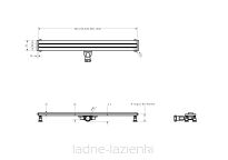 Odpływ Liniowy SLIGHT LINE LOW PLATE 100 wys6,5 Schedline SOLPL-100035LOW - 9