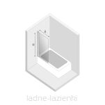 Złoty szczotkowany parawan nawannowy New SOLEO  GOLD BRUSHED 50x140 New trendy P-0178 - 4
