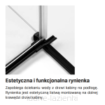 NEW TRENDY Kabina prysznicowa AVEXA BLACK 110x120 prawa czarna EXK-1838 - 8
