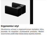 NEW TRENDY Kabina prysznicowa AVEXA BLACK 110x120 prawa czarna EXK-1838 - 5