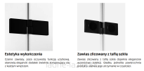 NEW TRENDY Kabina prysznicowa AVEXA BLACK 110x120 prawa czarna EXK-1838 - 7