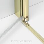 NEW TRENDY Złote drzwi prysznicowe NEW SOLEO LIGHT GOLD 90X195 prawe WNĘKOWE, SKŁADANE D-0465A - 11