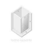 NEW TRENDY Złote drzwi prysznicowe NEW SOLEO LIGHT GOLD 90X195 prawe WNĘKOWE, SKŁADANE D-0465A - 3