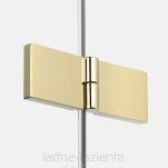 NEW TRENDY Złote drzwi prysznicowe NEW SOLEO LIGHT GOLD 90X195 prawe WNĘKOWE, SKŁADANE D-0465A - 13