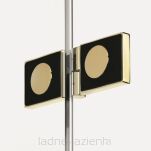 NEW TRENDY Złote drzwi prysznicowe NEW SOLEO LIGHT GOLD 90X195 prawe WNĘKOWE, SKŁADANE D-0465A - 14