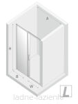 Białe Drzwi prysznicowe PRIME WHITE 150 L (147,7-151,7) New trendy D-0410A - 7