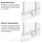 Białe Drzwi prysznicowe PRIME WHITE 150 L (147,7-151,7) New trendy D-0410A - 2