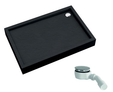 Schedpol brodzik Favory Plus  Black Stone 90x120 wys16 Schedline 120x90 3ST.F1P-90120/C/ST