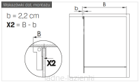Kabina prysznicowa złoto szczotkowane 120x80 AVEXA GOLD BRUSHED z wieszakiem PRAWA NEW TRENDY EXK-3065 - 12