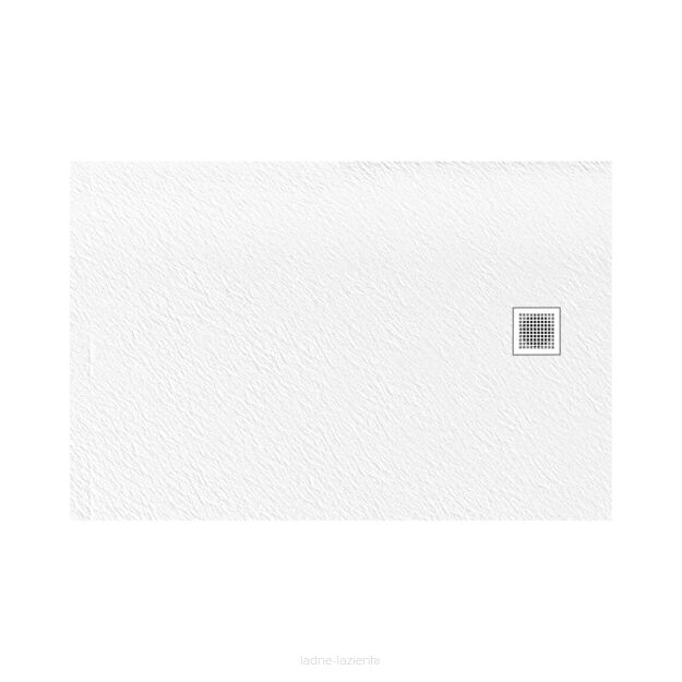 NEW TRENDY Brodzik konglomeratowy MORI 100x80 3 biały B-0432