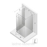 Kabina prysznicowa trójścienna AVEXA GOLD BRUSHED 100x100 lewa złota szczotkowana NEW TRENDY EXK-3085 - 11