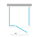 Kabina prysznicowa trójścienna AVEXA GOLD BRUSHED 100x100 lewa złota szczotkowana NEW TRENDY EXK-3085 - 10