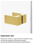 Kabina prysznicowa trójścienna AVEXA GOLD BRUSHED 100x100 lewa złota szczotkowana NEW TRENDY EXK-3085 - 7