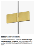 Kabina prysznicowa trójścienna AVEXA GOLD BRUSHED 100x100 lewa złota szczotkowana NEW TRENDY EXK-3085 - 5