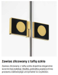 Kabina prysznicowa trójścienna AVEXA GOLD BRUSHED 100x100 lewa złota szczotkowana NEW TRENDY EXK-3085 - 6