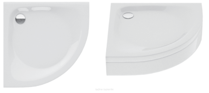 NEW TRENDY Brodzik NEW CANTARE 90x90x3,5 h18,5 półokrągły B-0228