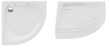 NEW TRENDY Brodzik NEW CANTARE 90x90x3,5 h18,5 półokrągły B-0228