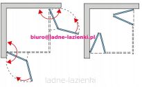 Kermi Kabina prysznicowa LIGA 90x90 posadzkowa LI2CL09320VPK+LI2CR09320VPK - 11