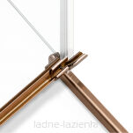 NEW TRENDY Kabina prysznicowa miedziana 90x120 lewa AVEXA COPPER BRUSHED EXK-3556 - 17