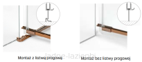 NEW TRENDY Kabina prysznicowa miedziana 90x120 lewa AVEXA COPPER BRUSHED EXK-3556 - 4