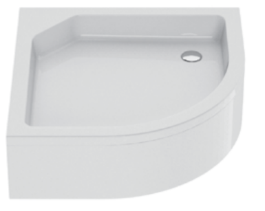 NEW TRENDY Brodzik ARTUS 80x80x21 akrylowy półokrągły B-0359